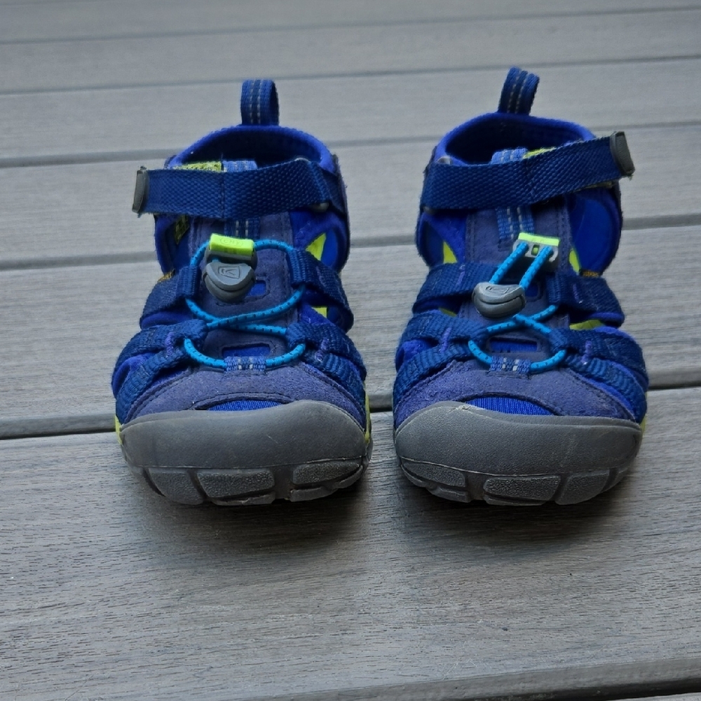Keen Kids Navy and Lime Sandals - Picture 5 of 7